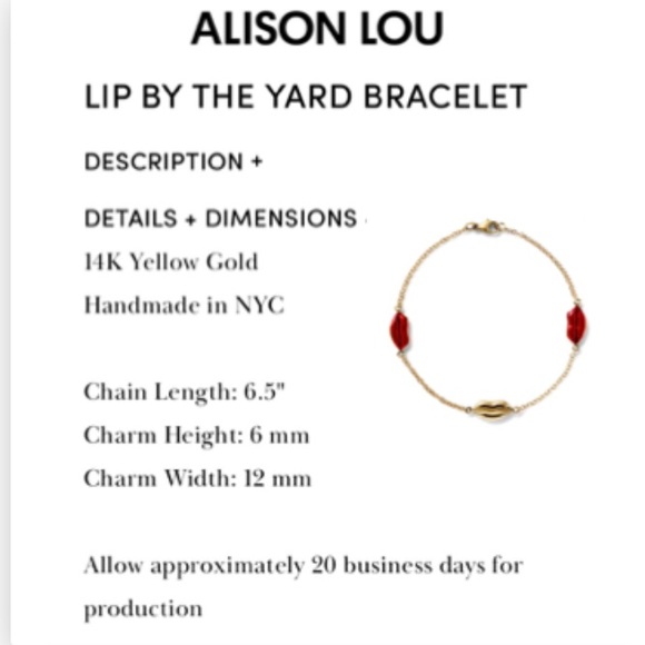 Alison Lou Kiss by the yard Bracelet 👄👄👄👄 - Picture 3 of 10